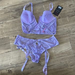 Lavender lingerie set size 1/2X